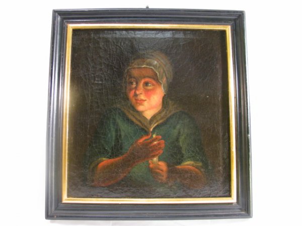 Appraisal: mid to late th century portrait of a young women