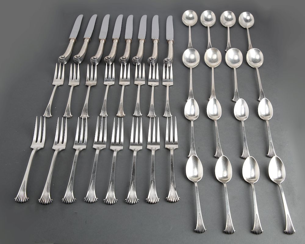 Appraisal: Tuttle Silver Onslow Svc for Flatware Pcs Mid-century modern Tuttle