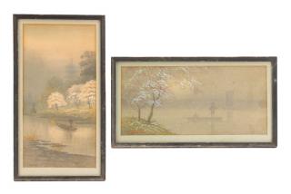 Appraisal: Collection of Japanese Watercolors Signed Japanese th century Group of