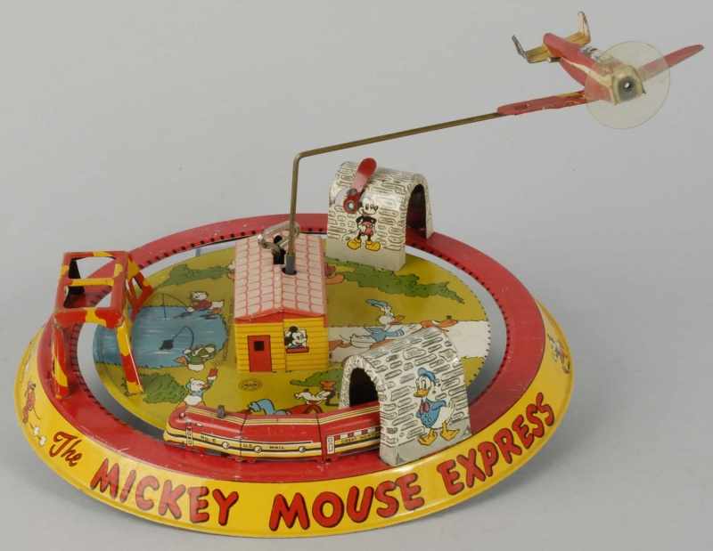 Appraisal: Tin Marx Disney Mickey Mouse Express Wind-Up Toy Description American