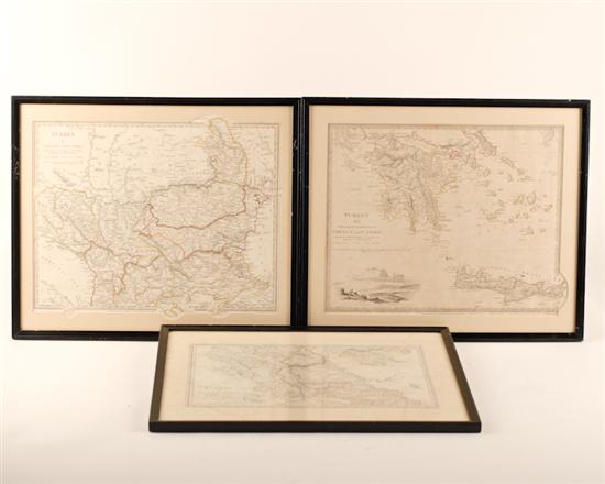 Appraisal: Three - Maps of Turkey Turkey I Turkey II and