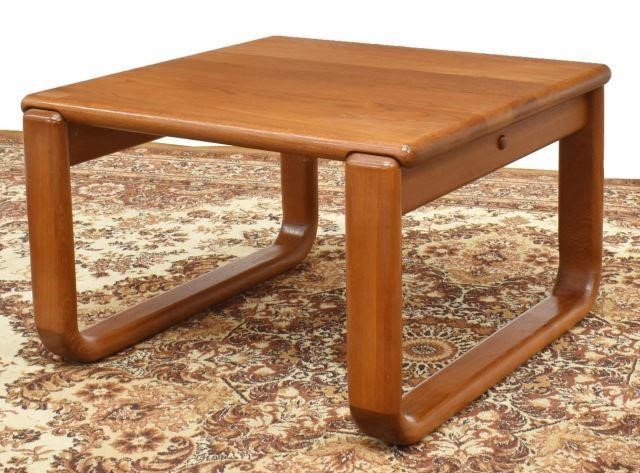 Appraisal: Danish mid-century modern teakwood side table c s rectangular top