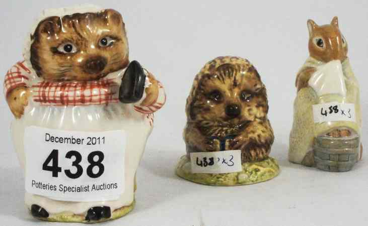 Appraisal: Beswick Beatrix Potter Figures Old Mr Pricklepin Mrs Tiggywinkle and