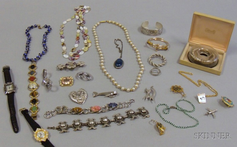 Appraisal: Group of Assorted Silver and Costume Jewelry including a Danecraft