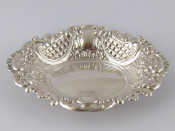 Appraisal: A silver bonbon dish x cm wt g Birmingham