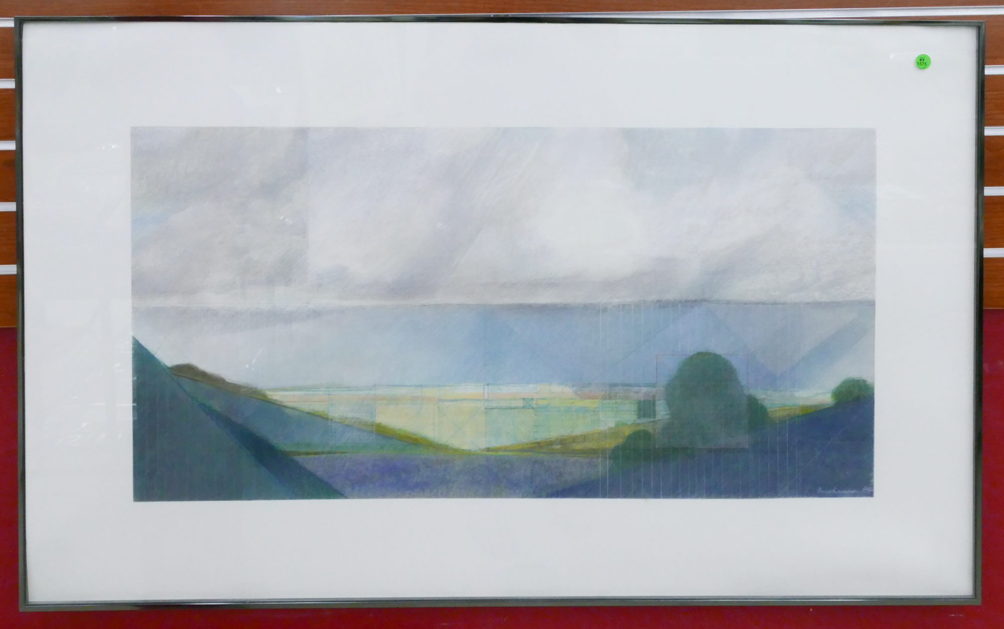 Appraisal: Robert Buchanan ''Kent Valley'' Mixed Media Framed ''x ''