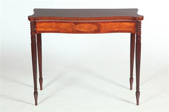 Appraisal: FEDERAL CARD TABLE Probably Boston area early th century mahogany