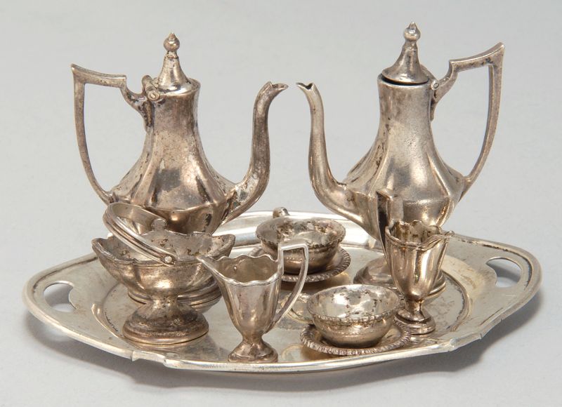 Appraisal: MINIATURE STERLING SILVER COFFEE SET BY WILLIAM MEYERS CO OF