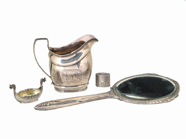 Appraisal: A silver cream pitcherJames M Moulton III Newburport MA early