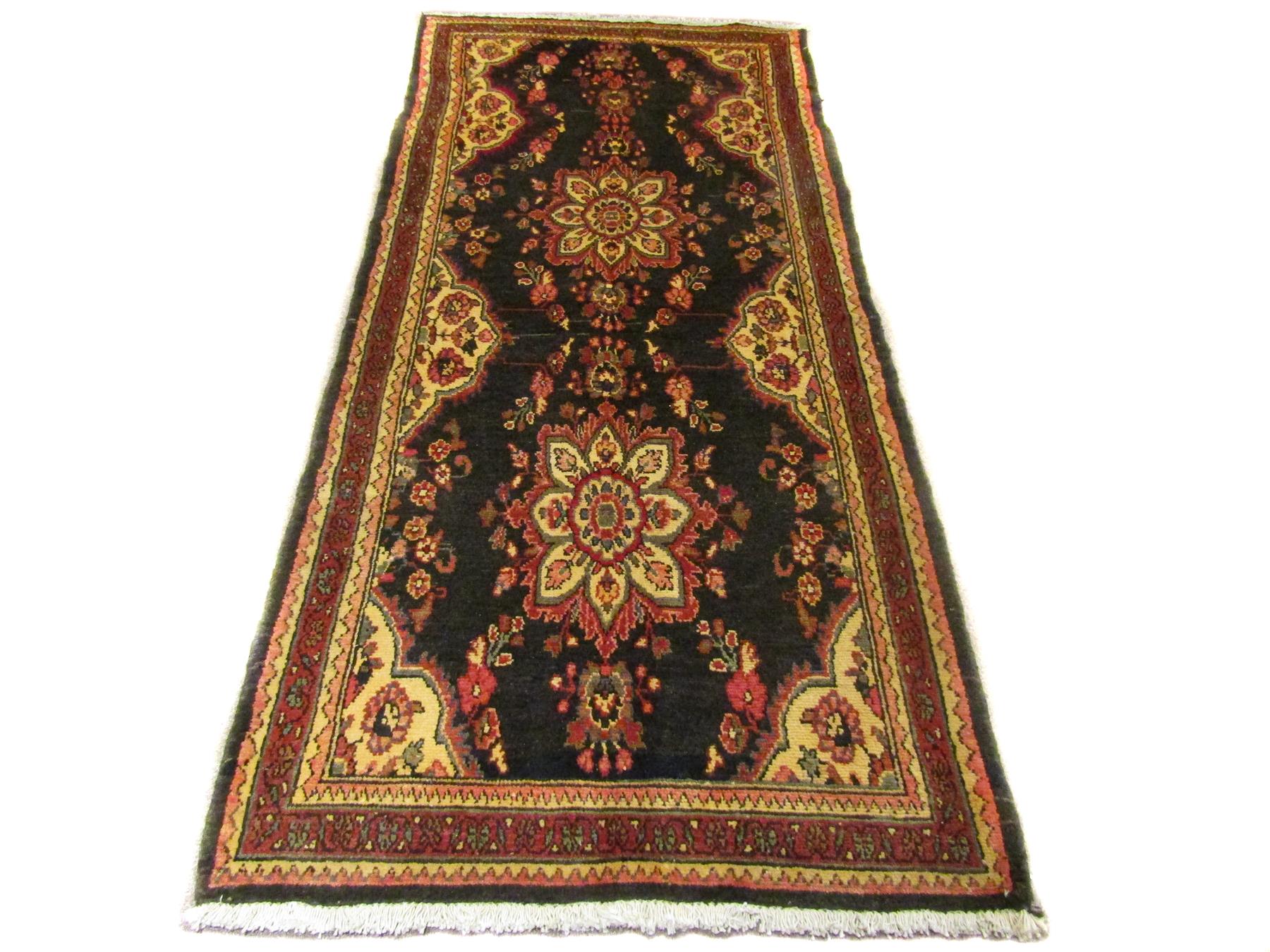 Appraisal: SEMI-ANTIQUE PERSIAN HAMADAN RUNNER ' x '