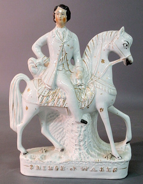 Appraisal: Staffordshire figure of the Prince of Wales on horseback h