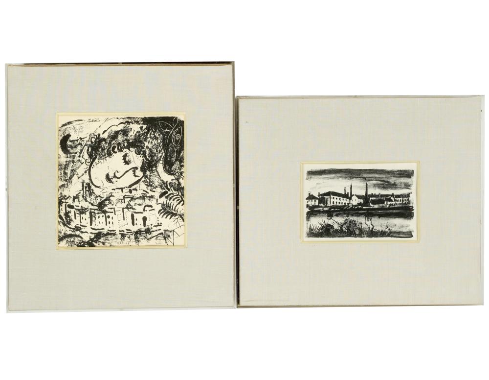 Appraisal: TWO LITHOGRAPHSthe first Marc Chagall - The Village M from