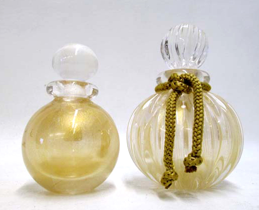 Appraisal: TWO MURANO GLASS VENETIAN PERFUMES each of squat form having