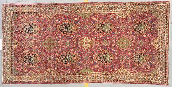 Appraisal: Kerman long carpet South Central Persia circa size approximately ft