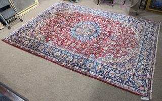 Appraisal: Persian Isphahan carpet Persian Isphahan carpet ' x '