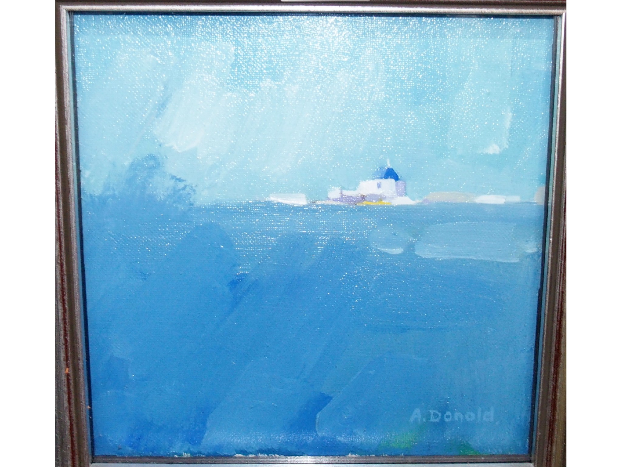 Appraisal: ANNE DONALD Greek Island signed oil on canvas