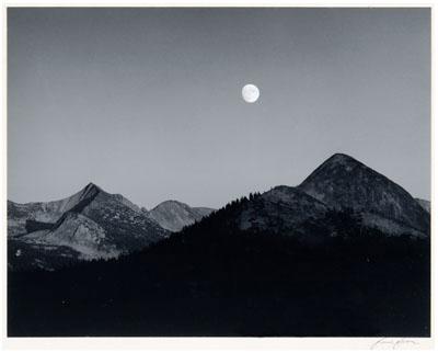 Appraisal: Ansel Adams Yosemite photograph American - silver print quot Moonrise