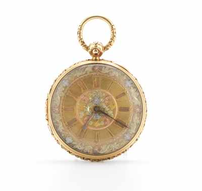 Appraisal: An Open Face Fusee k Gold Pocket Watch English ca