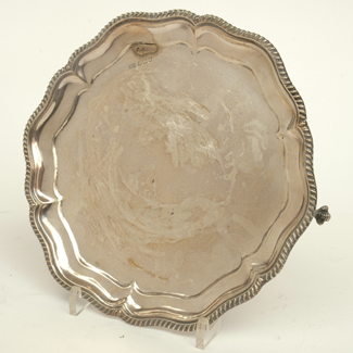 Appraisal: A LATE VICTORIAN STERLING SILVER SALVER Maker's mark Walker Hall