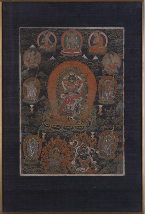 Appraisal: TIBETAN THANKA x in x in frame