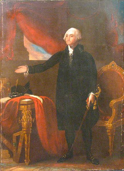 Appraisal: After Gilbert Stuart A Portrait of George Washington unsigned oil