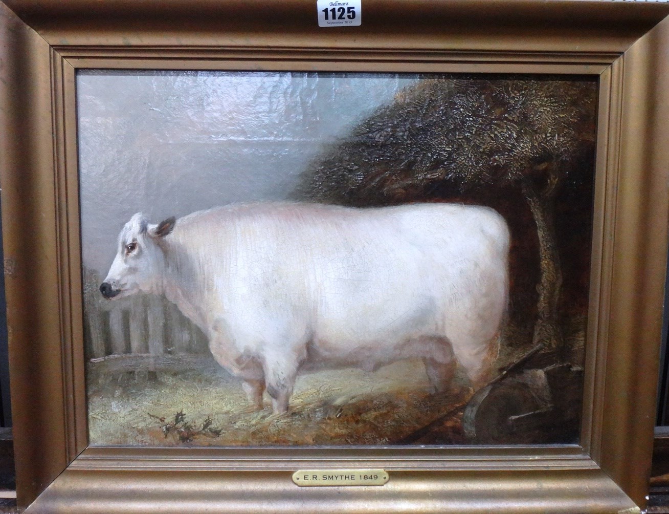 Appraisal: Edward Robert Smythe - Culpho A Suffolk steer oil on