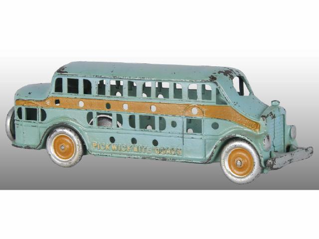 Appraisal: Cast Iron Kenton Pickwick Nite Coach Bus Toy Description Painted