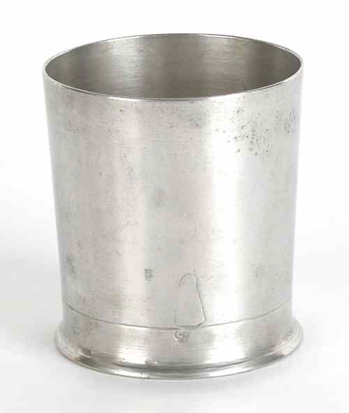 Appraisal: Hartford Connecticut pewter beaker ca bearing the touch of Samuel