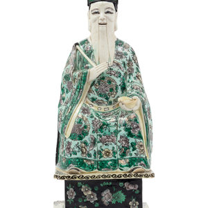 Appraisal: A Chinese Famille Verte Porcelain Figure of an Immortal TH