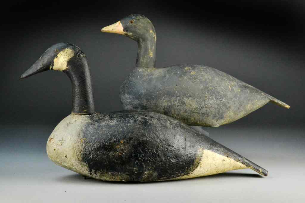 Appraisal: Goose Decoys - PairBoth appear to have original paint glass