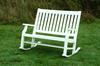 Appraisal: ROCKER - Weatherend loveseat rocker with slat back and plank