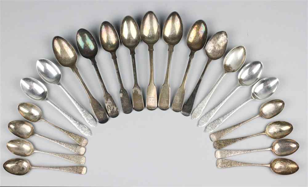 Appraisal: EIGHT ENGLISH SILVER COFFEE SPOONS marked Thomas Hayes Birmingham with