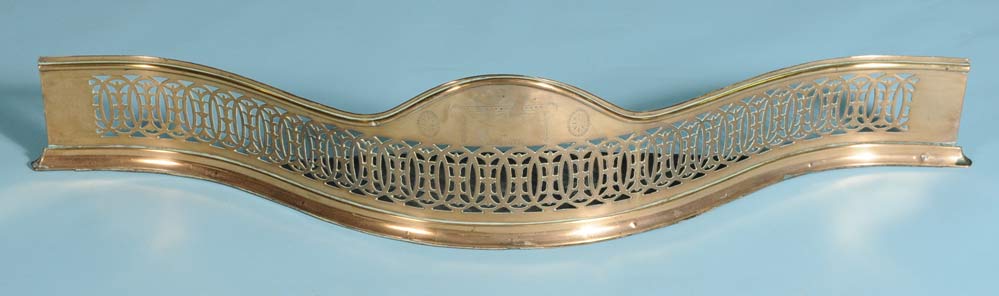 Appraisal: Federal Brass Fire Surround with engraved urn circa Condition some