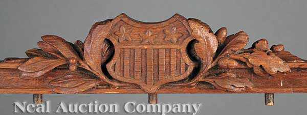 Appraisal: An American Carved Oak House of Representatives Armchair c stamped