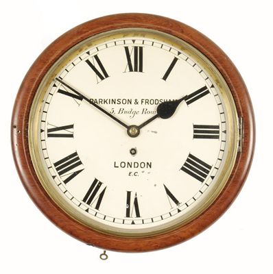 Appraisal: A th century mahogany wall clock with a single fusee