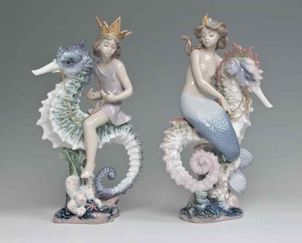 Appraisal: LLADRO PORCELAIN FIGURINES PRINCE OF THE SEA BENEATH THE WAVES