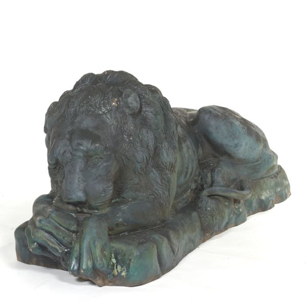 Appraisal: AFTER ANTONIO CANOVA ITALIAN - x x Waking lion Cast