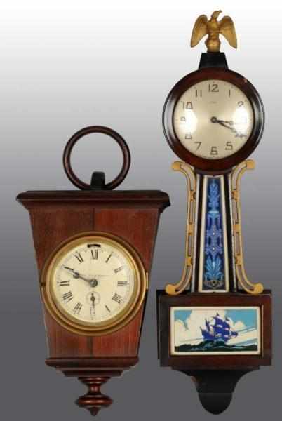 Appraisal: Lot of Small Wooden Wall Clocks Description Includes one time