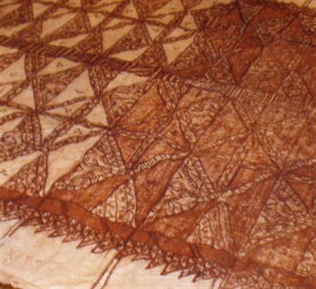 Appraisal: Ethnographic Interest A large traditional Tongan tapa mat with russet