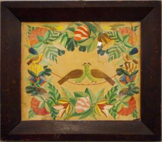 Appraisal: A th century Pennsylvania Folk Art painting painting Watercolor on