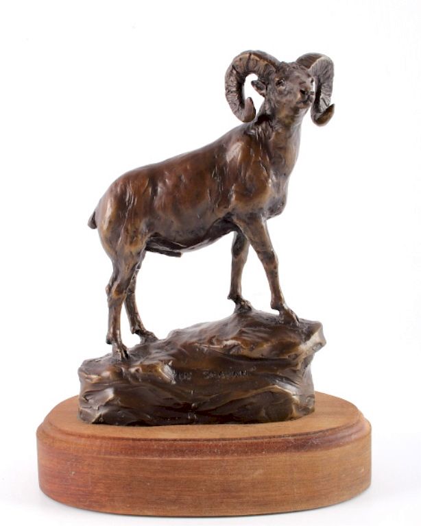 Appraisal: Bighorn Ram In Season Bronze by Bob Scriver This is