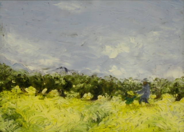 Appraisal: Hermia Boyd - Field Near the Pyrenees oil on canvas