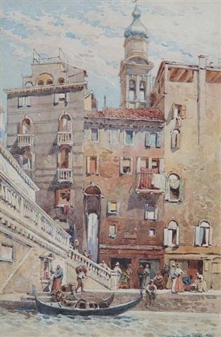 Appraisal: ALEXANDER HENRY HALLAM MURRAY - - Venetian canal scene with