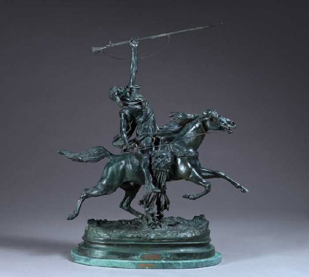 Appraisal: After Pierre LeCourtier French fl ca - Large patinated bronze