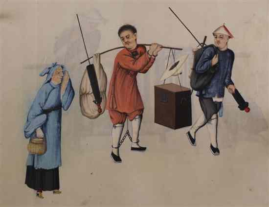 Appraisal: Chinese School circa - A set of twenty-four watercolours on