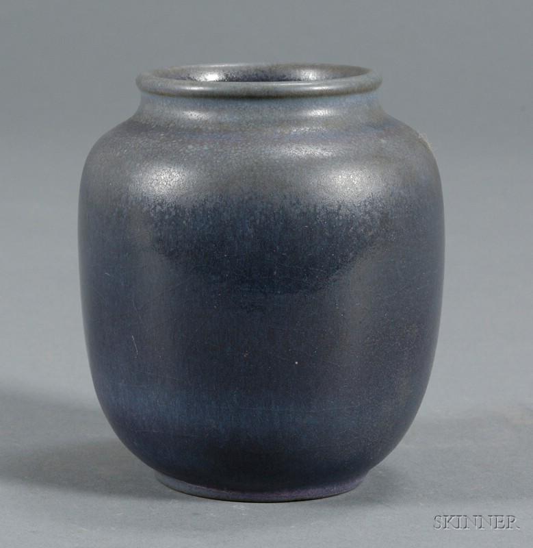 Appraisal: Marblehead Vase Pottery Marblehead Massachusetts - Elongated bulbous form with