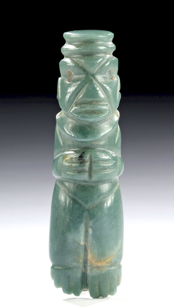 Appraisal: Costa Rican Jadeite Figural Amulet - Anthropomorphic Pre-Columbian Central America