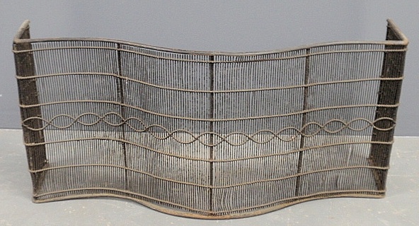 Appraisal: - English serpentine wire high fire fender early th c