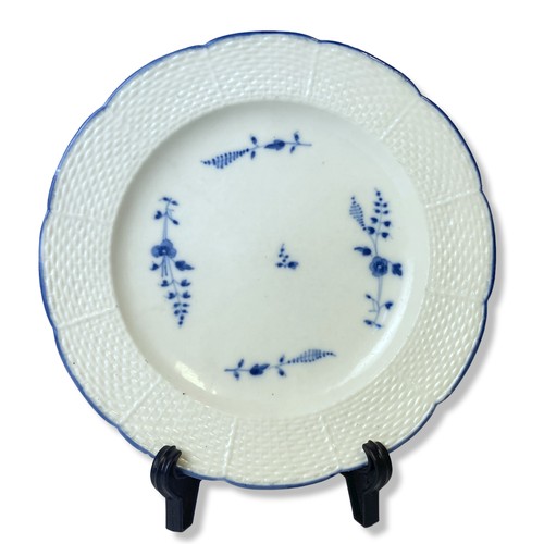 Appraisal: Circa French Chantilly porcelain plate Painted blue 'Chantilly sprigs' with