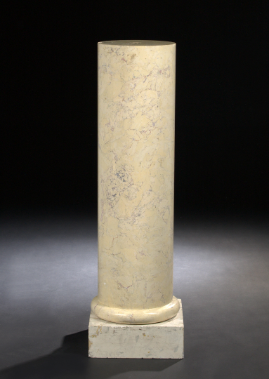 Appraisal: French Amarillo Marble Pedestal of Doric form in the Louis